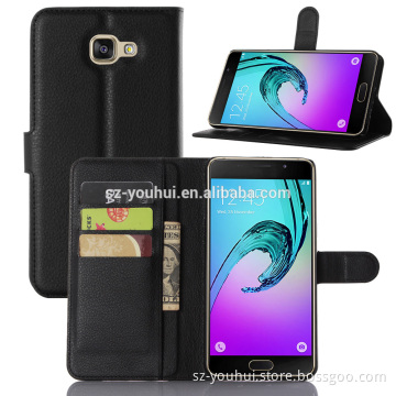 HOT SELLING Luxury Case for Samsung GALAXY A9 PU Lichee Leather Flip Cover with Wallet